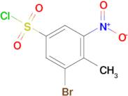 3-Bromo-4-methyl-5-nitrobenzene-1-sulfonyl chloride