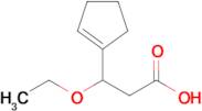 3-(Cyclopent-1-en-1-yl)-3-ethoxypropanoic acid