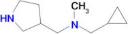 (Cyclopropylmethyl)(methyl)(pyrrolidin-3-ylmethyl)amine