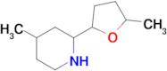 4-Methyl-2-(5-methyloxolan-2-yl)piperidine