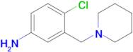 4-Chloro-3-(piperidin-1-ylmethyl)aniline