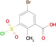 5-Bromo-3-(chlorosulfonyl)-2-methylbenzoic acid