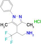 2-(3,5-Dimethyl-1-phenyl-1h-pyrazol-4-yl)-3,3,3-trifluoropropan-1-amine hydrochloride