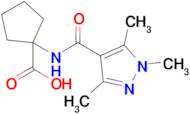 1-(Trimethyl-1h-pyrazole-4-amido)cyclopentane-1-carboxylic acid