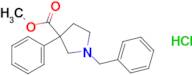 3-Pyrrolidinecarboxylic acid, 3-phenyl-1-(phenylmethyl)-, methyl ester, hydrochloride (1:1)