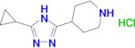 4-(5-cyclopropyl-4H-1,2,4-triazol-3-yl)piperidine hydrochloride