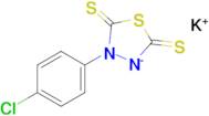 potassium 4-(4-chlorophenyl)-2,5-disulfanylidene-1,3,4-thiadiazolidin-3-ide