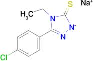 sodium 3-(4-chlorophenyl)-4-ethyl-5-sulfanylidene-4,5-dihydro-1H-1,2,4-triazol-1-ide