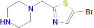 5-Bromo-2-(piperazin-1-ylmethyl)thiazole