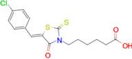 (Z)-6-(5-(4-chlorobenzylidene)-4-oxo-2-thioxothiazolidin-3-yl)hexanoic acid