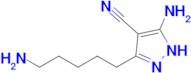 5-amino-3-(5-aminopentyl)-1H-pyrazole-4-carbonitrile