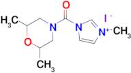 1-(2,6-Dimethylmorpholine-4-carbonyl)-3-methyl-1h-imidazol-3-ium iodide