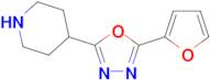 2-(Furan-2-yl)-5-(piperidin-4-yl)-1,3,4-oxadiazole