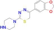 5-(Benzo[d][1,3]dioxol-5-yl)-2-(piperazin-1-yl)-6h-1,3,4-thiadiazine