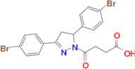 4-(3,5-Bis(4-bromophenyl)-4,5-dihydro-1h-pyrazol-1-yl)-4-oxobutanoic acid