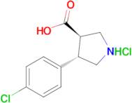 (3r,4s)-4-(4-Chlorophenyl)pyrrolidine-3-carboxylic acid hydrochloride