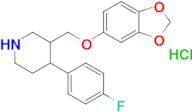 3-((Benzo[d][1,3]dioxol-5-yloxy)methyl)-4-(4-fluorophenyl)piperidine hydrochloride