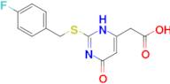 2-(2-{[(4-fluorophenyl)methyl]sulfanyl}-6-oxo-3,6-dihydropyrimidin-4-yl)acetic acid