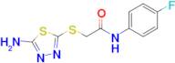 2-[(5-amino-1,3,4-thiadiazol-2-yl)sulfanyl]-N-(4-fluorophenyl)acetamide