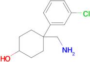 4-(Aminomethyl)-4-(3-chlorophenyl)cyclohexan-1-ol