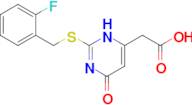 2-(2-{[(2-fluorophenyl)methyl]sulfanyl}-6-oxo-3,6-dihydropyrimidin-4-yl)acetic acid