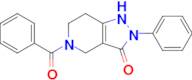 5-Benzoyl-2-phenyl-1,2,4,5,6,7-hexahydro-3h-pyrazolo[4,3-c]pyridin-3-one