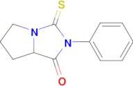 2-Phenyl-3-thioxohexahydro-1h-pyrrolo[1,2-c]imidazol-1-one