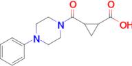 2-(4-Phenylpiperazine-1-carbonyl)cyclopropane-1-carboxylic acid