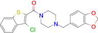 (4-(Benzo[d][1,3]dioxol-5-ylmethyl)piperazin-1-yl)(3-chlorobenzo[b]thiophen-2-yl)methanone