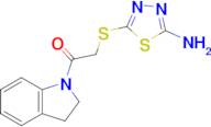 2-[(5-amino-1,3,4-thiadiazol-2-yl)sulfanyl]-1-(2,3-dihydro-1H-indol-1-yl)ethan-1-one