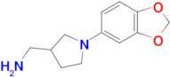 (1-(Benzo[d][1,3]dioxol-5-yl)pyrrolidin-3-yl)methanamine