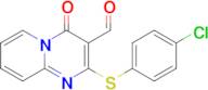 2-((4-Chlorophenyl)thio)-4-oxo-4h-pyrido[1,2-a]pyrimidine-3-carbaldehyde