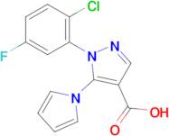 1-(2-Chloro-5-fluorophenyl)-5-(1h-pyrrol-1-yl)-1h-pyrazole-4-carboxylic acid