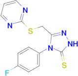 4-(4-fluorophenyl)-3-[(pyrimidin-2-ylsulfanyl)methyl]-4,5-dihydro-1H-1,2,4-triazole-5-thione