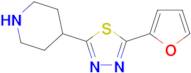 2-(Furan-2-yl)-5-(piperidin-4-yl)-1,3,4-thiadiazole