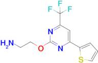 2-((4-(Thiophen-2-yl)-6-(trifluoromethyl)pyrimidin-2-yl)oxy)ethan-1-amine