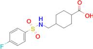 4-(((4-Fluorophenyl)sulfonamido)methyl)cyclohexane-1-carboxylic acid