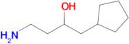 4-Amino-1-cyclopentylbutan-2-ol