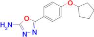 5-[4-(cyclopentyloxy)phenyl]-1,3,4-oxadiazol-2-amine