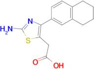 2-[2-amino-4-(5,6,7,8-tetrahydronaphthalen-2-yl)-1,3-thiazol-5-yl]acetic acid