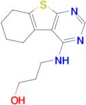 3-((5,6,7,8-Tetrahydrobenzo[4,5]thieno[2,3-d]pyrimidin-4-yl)amino)propan-1-ol