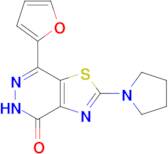 7-(furan-2-yl)-2-(pyrrolidin-1-yl)-4H,5H-[1,3]thiazolo[4,5-d]pyridazin-4-one