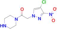 2-(4-Chloro-3-nitro-1h-pyrazol-1-yl)-1-(piperazin-1-yl)ethan-1-one