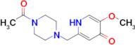 2-((4-Acetylpiperazin-1-yl)methyl)-5-methoxypyridin-4(1h)-one