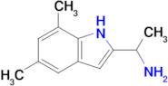1-(5,7-Dimethyl-1h-indol-2-yl)ethan-1-amine
