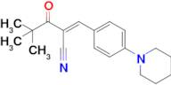 (E)-4,4-Dimethyl-3-oxo-2-(4-(piperidin-1-yl)benzylidene)pentanenitrile
