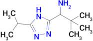 2,2-dimethyl-1-[5-(propan-2-yl)-4H-1,2,4-triazol-3-yl]propan-1-amine