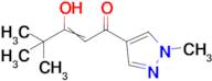 3-hydroxy-4,4-dimethyl-1-(1-methyl-1H-pyrazol-4-yl)pent-2-en-1-one