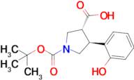 (3r,4s)-1-(Tert-butoxycarbonyl)-4-(2-hydroxyphenyl)pyrrolidine-3-carboxylic acid