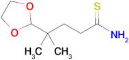 4-(1,3-Dioxolan-2-yl)-4-methylpentanethioamide